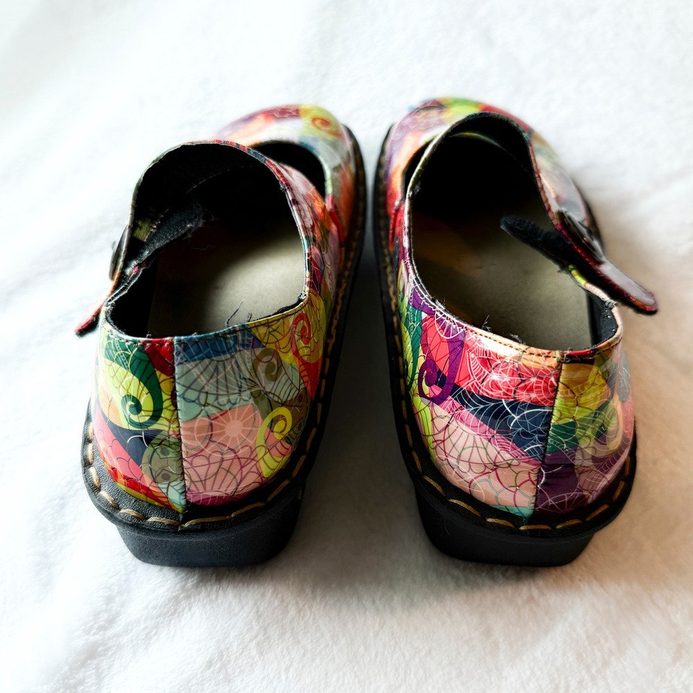 Savvy Jane Clogs Womens 8 M Happy Doodle Mary Jane Slip Resistant Nursing Shoes - Picture 4 of 11